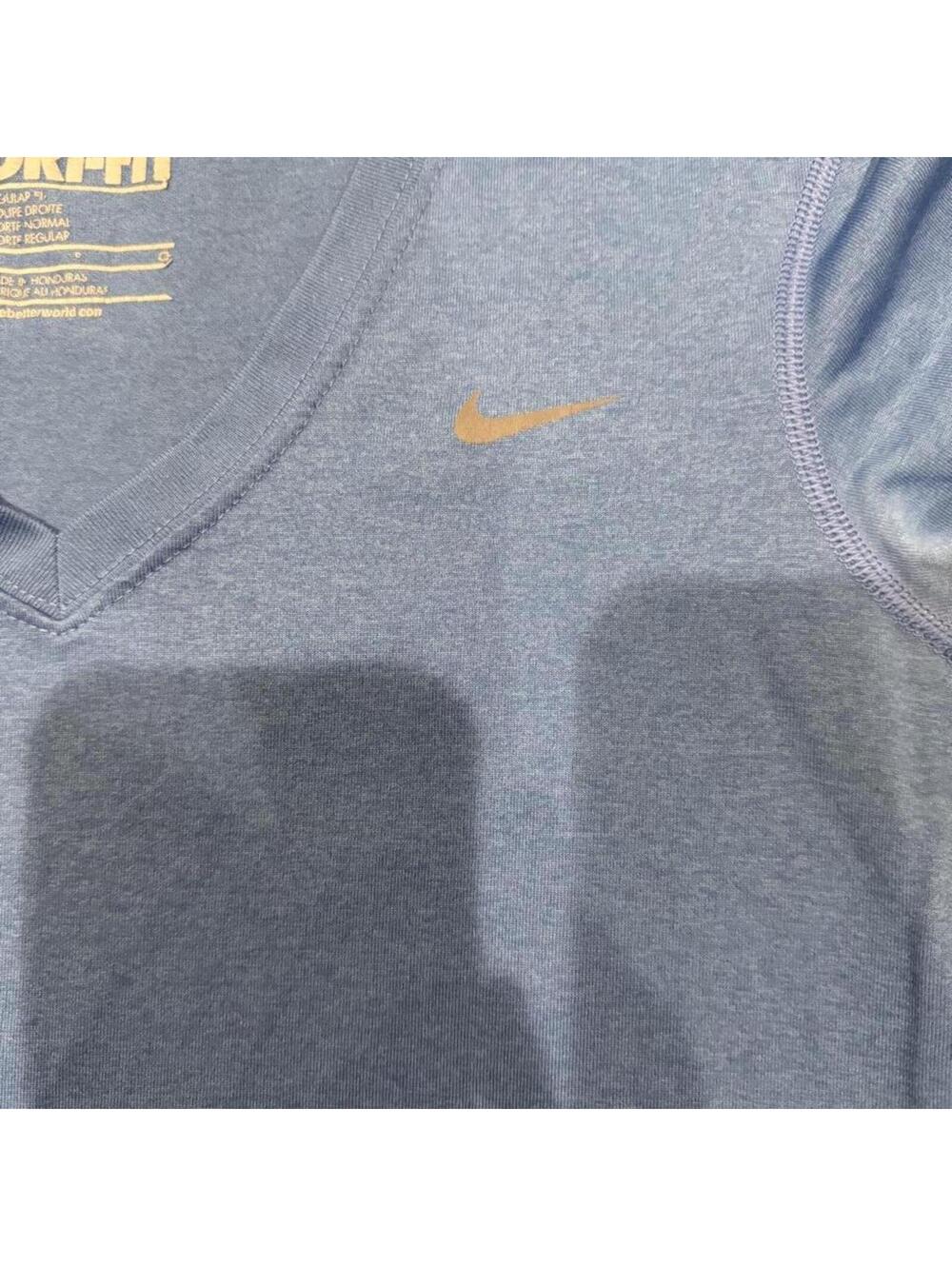 Nike Dri-FIT Blue V-Neck Athletic T-Shirt Size Small - Picture 2 of 3